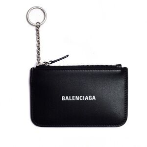 Balenciaga Leather Coin Pouch or Card Wallet on Keychain